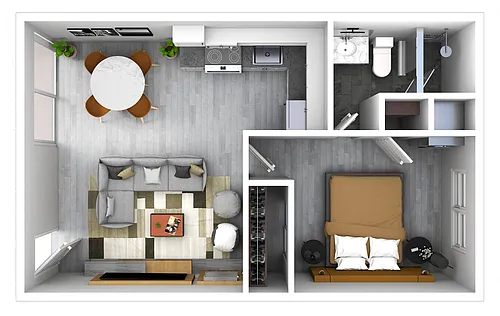 Floor plan One Bedroom