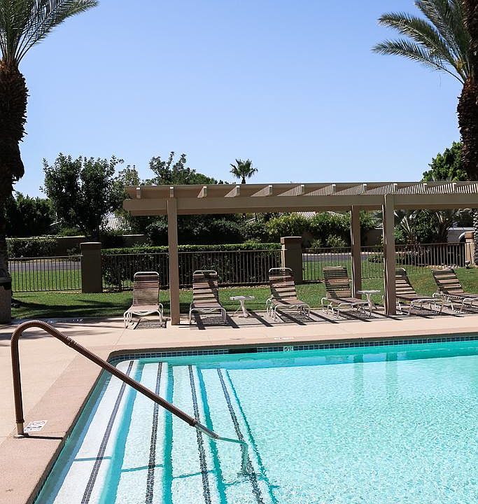 One of several community pools open to enjoy