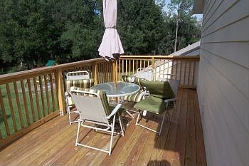 Deck overlooking back