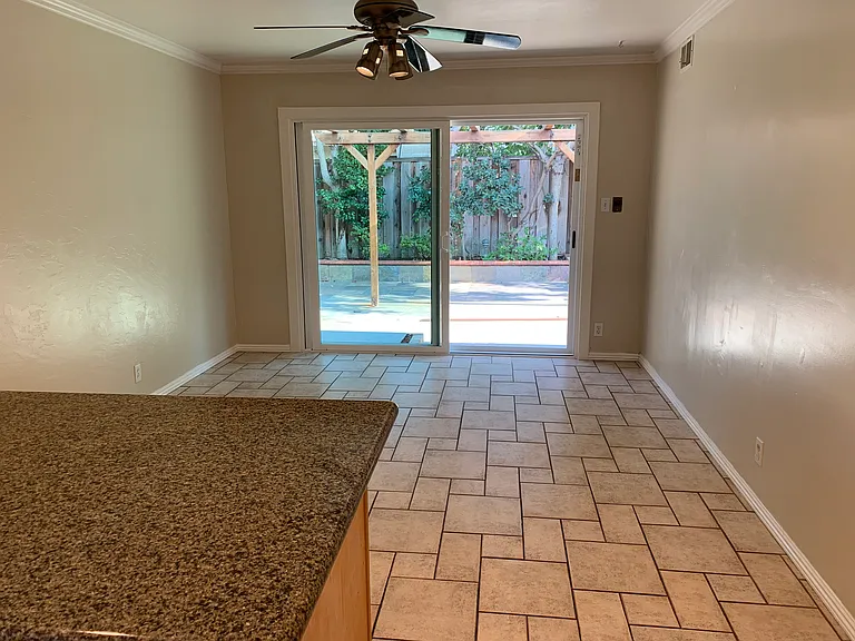 Upgraded sliding patio door for abundant natural light