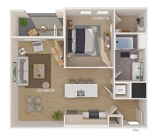Floor plan Executive Residence + Private Balcony