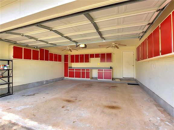 Garage with extra cabinets