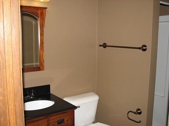 Lower level bath with granite counter/shower