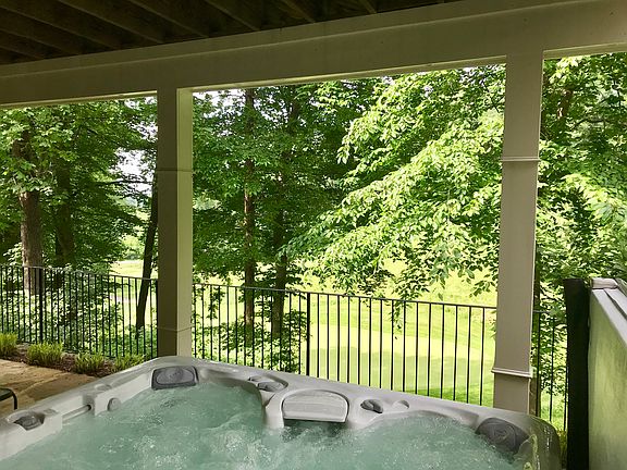 Golf course from hot tub