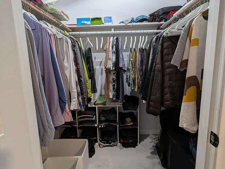 Big walk-in closet in the master bedroom