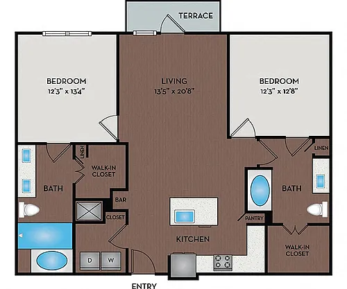 Floor plan 22F3A to 22F3C