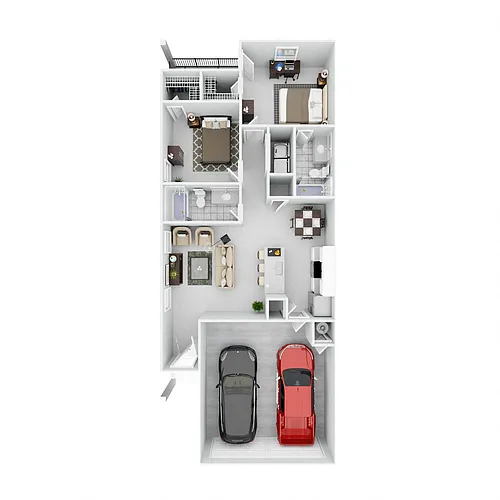 Floor plan Chisholm Pointe - 2 Bed 2 Bath with Double Garage