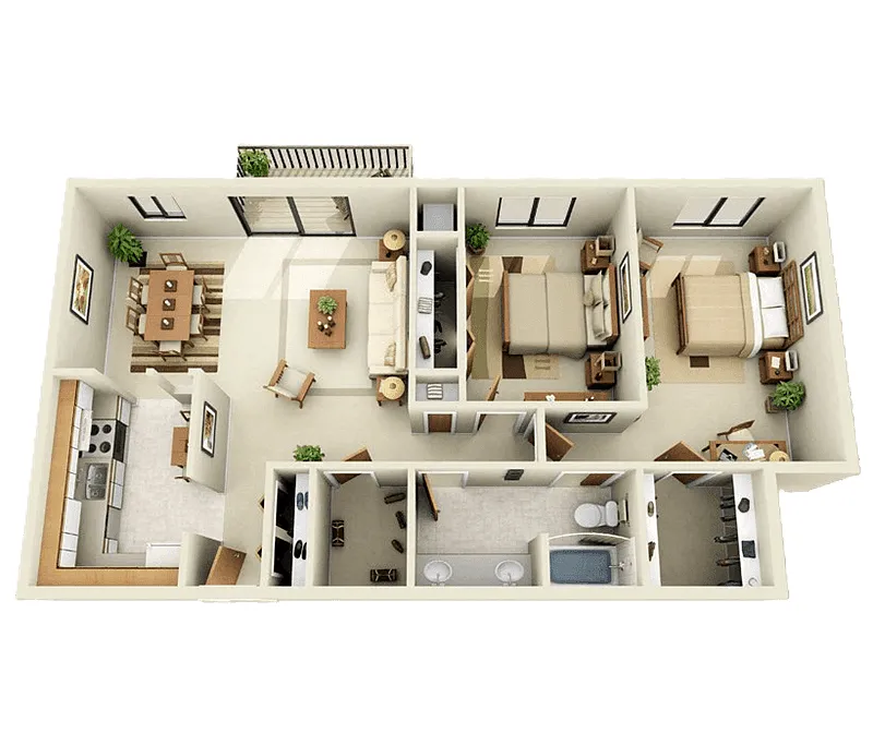 Floor plan 2B1