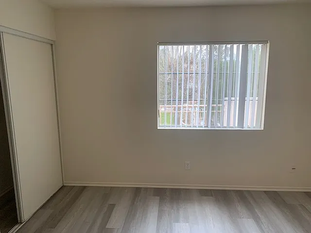 Wardrobe closet and natural light in second bedroom