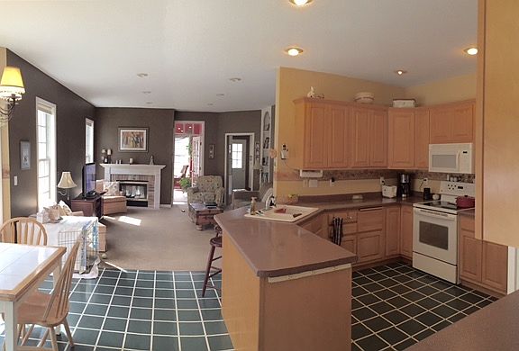 Open kitchen and family room