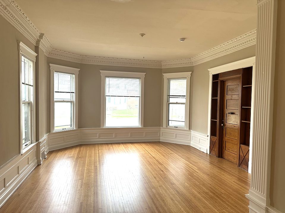 Refinished original hardwood, high ceilings, huge windows