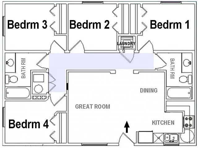 Floor plan 4X2