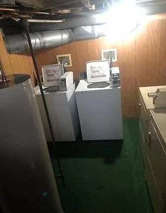 Laundry in basement