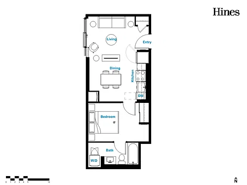 Floor plan 1 Bedroom, 1 Bathroom 1 Bed 1 Bath 4