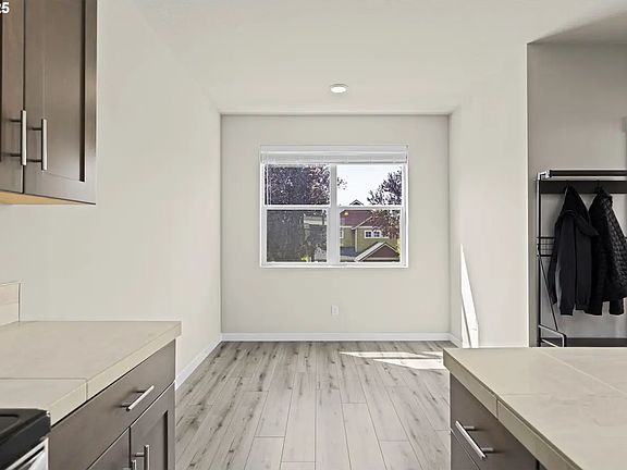 Dining room with bathroom to the left