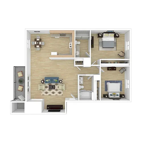 Floor plan Two Bedroom