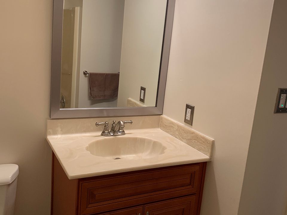 New mirror, lights, cabinet 