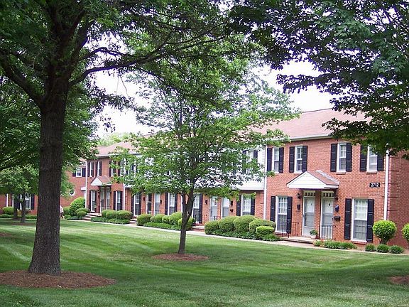 Beautiful treed landscape and courtyards