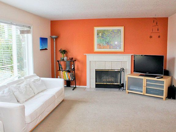 Spacious family room with big windows