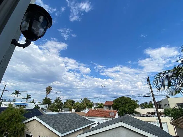 View looking East from second floor balcony.