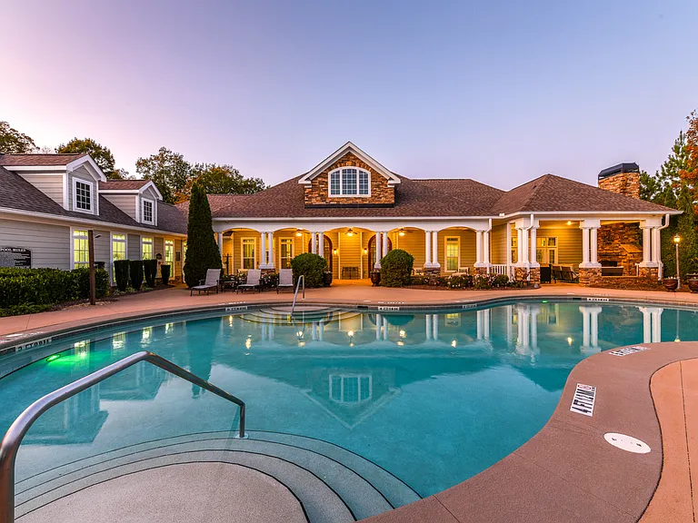 Resort-Style Pool at Dusk
