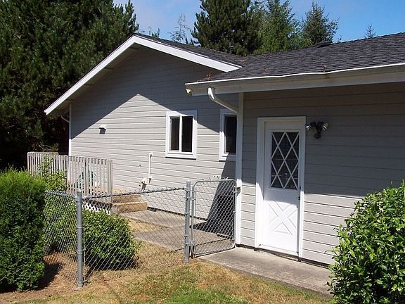Fenced back yard.
