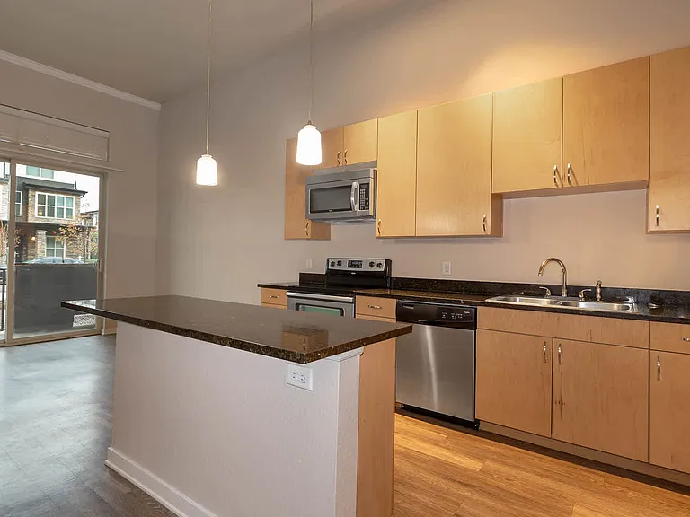 Kitchen and Living Area with Hard Surface Flooring