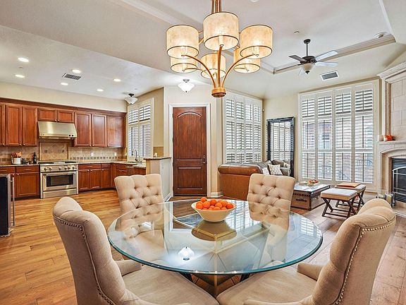 Dining area with buffet