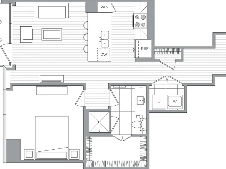 J / 1 Bedroom / 1 Bath J / 1 Bedroom / 1 Bath