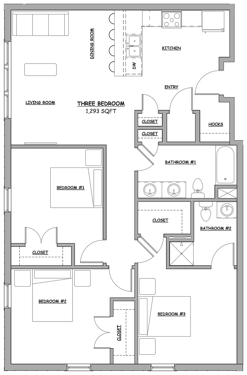 Floor plan 3 Bedroom