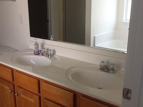 Master bathroom twin sinks