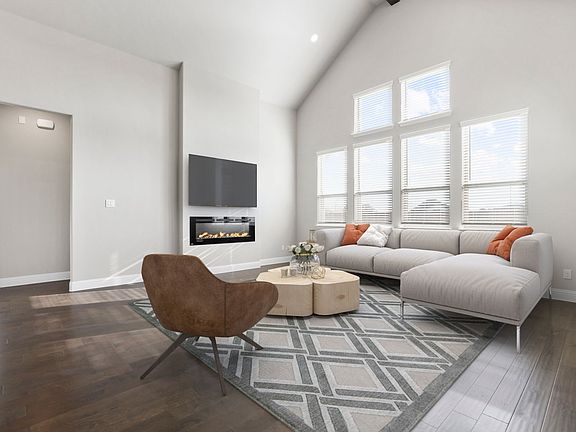 Living room in the Eliot home plan by Trophy Signature Homes