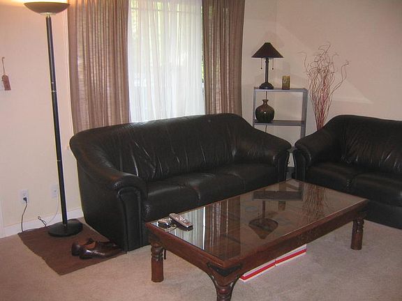 Ample living room with space to fit both a full size couch a