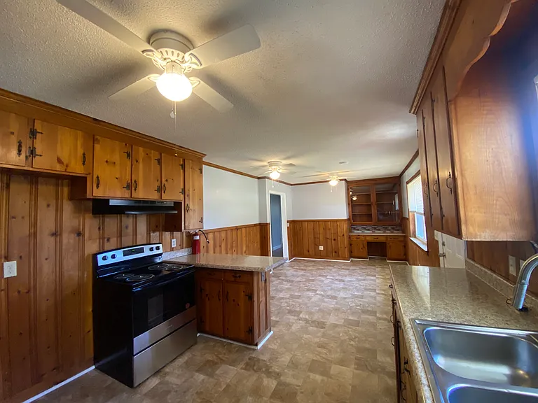full shot of the kitchen