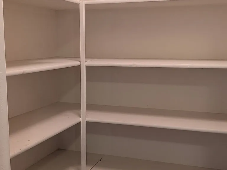 Upstairs walk-in hall closet