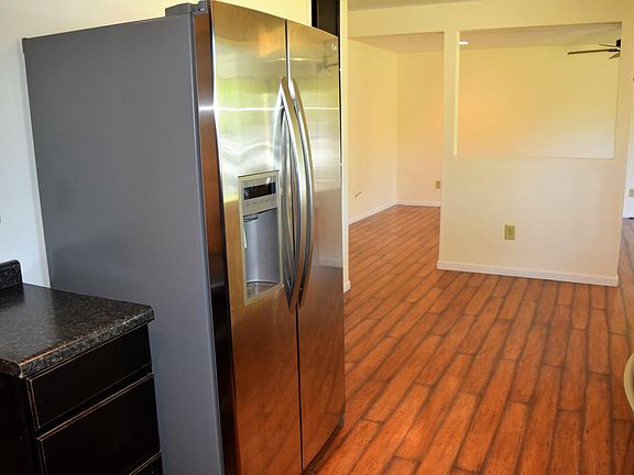 Open dining and living area