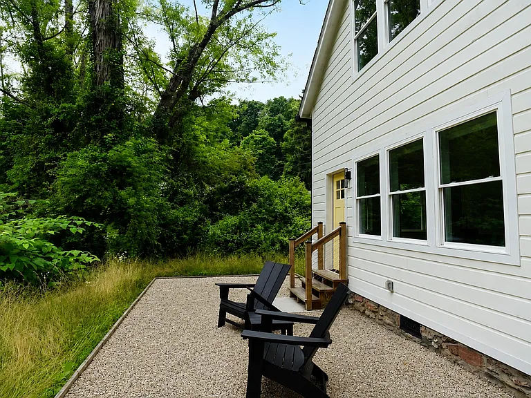 Rear Exterior Patio overlooking Webatuck Creek