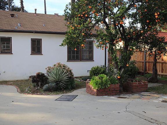 Paved patio area
