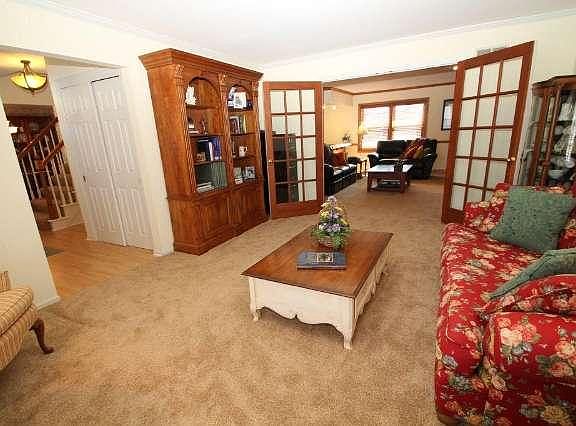 Spectacular LR w/charming French doors!