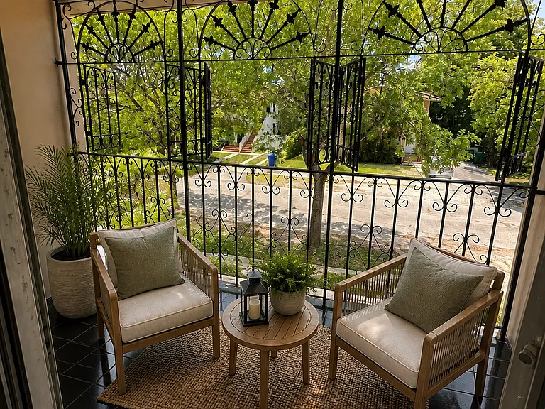 Front Balcony staged