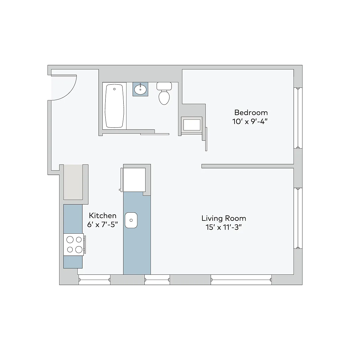 Floor plan prkc-1bT06