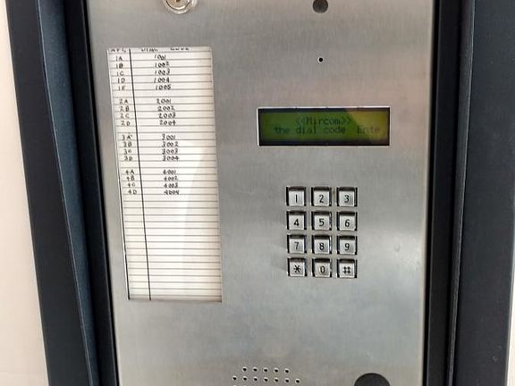 secure keypad to entrance to building