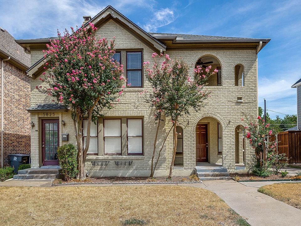 Front of Duplex- 5825 is on the left