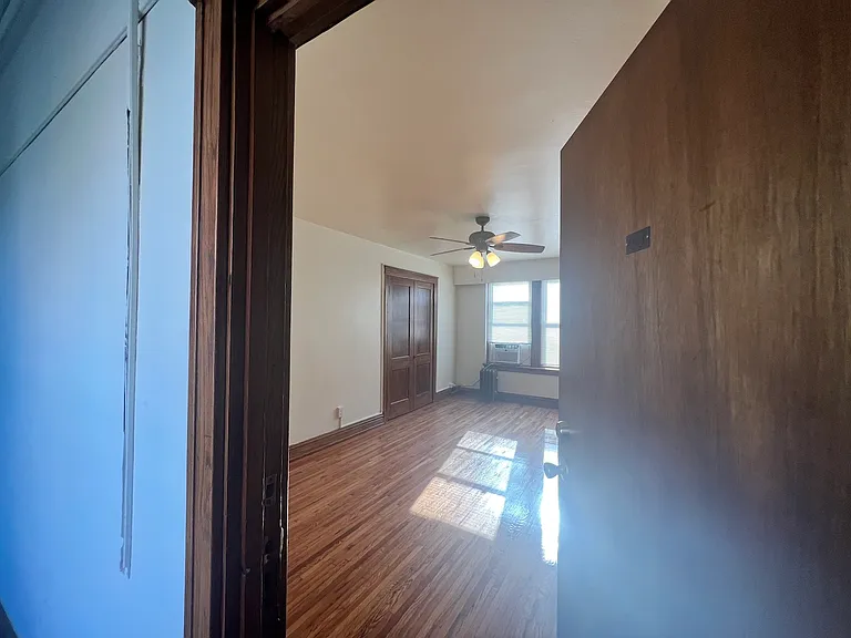 Looking into apartment from hallway.
