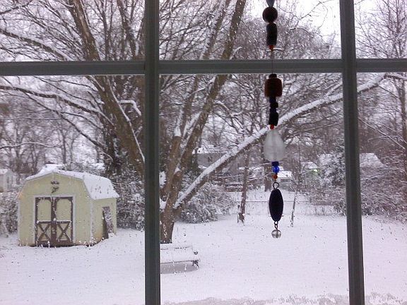 Yoga room view of shed