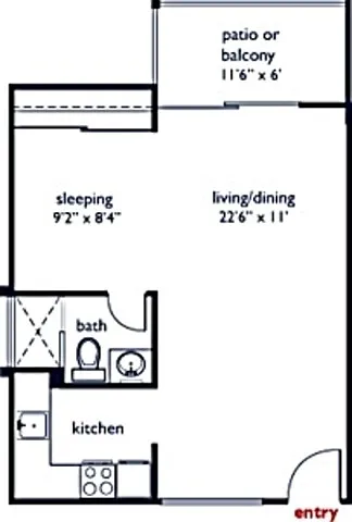 Floor plan Studio