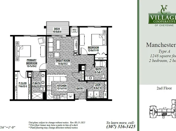 Manchester-A (Handicap Adaptable) Plan, Village Cooperative of Cheyenne (Active Adults 62+)