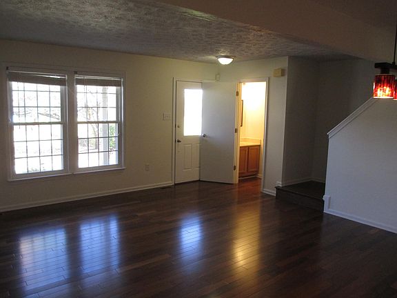 Living room with powder room
