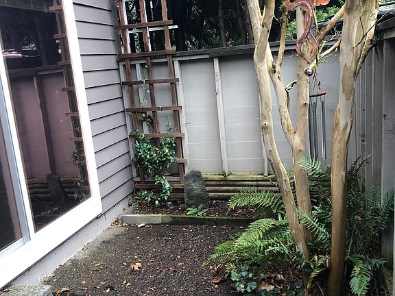 Front patio on right entry