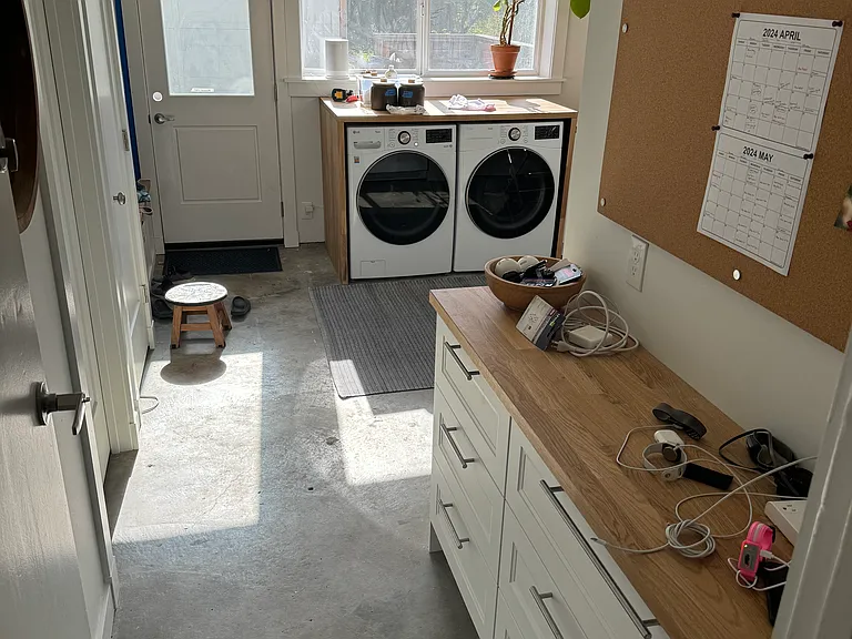 The laundry / mud room